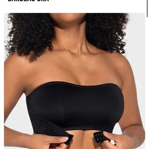 Elegant Black Strapless Bandeau Bra